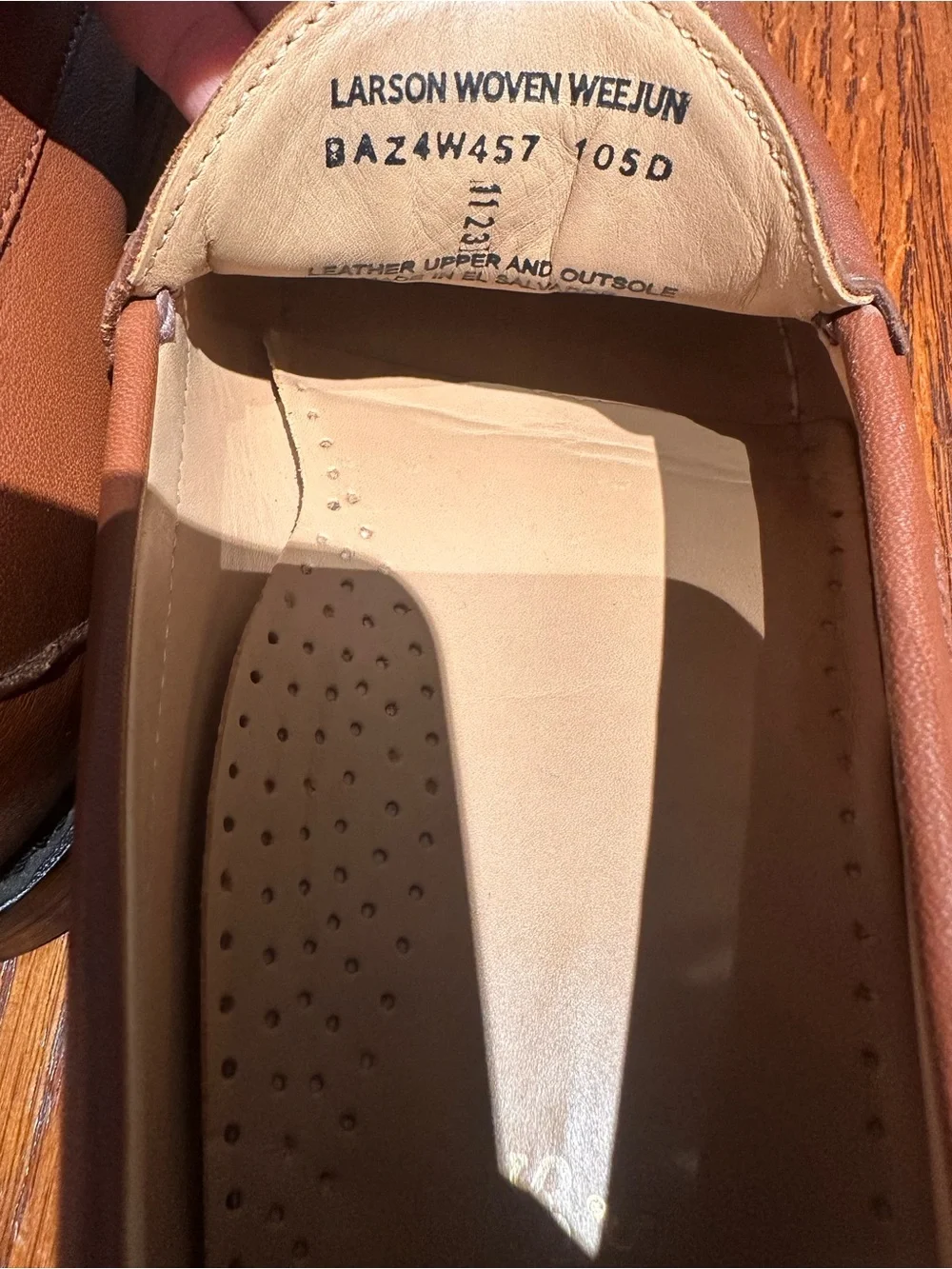 G.H. Bass Larson Woven Weejuns Brown Leather Loafers Men’s 10.5 D